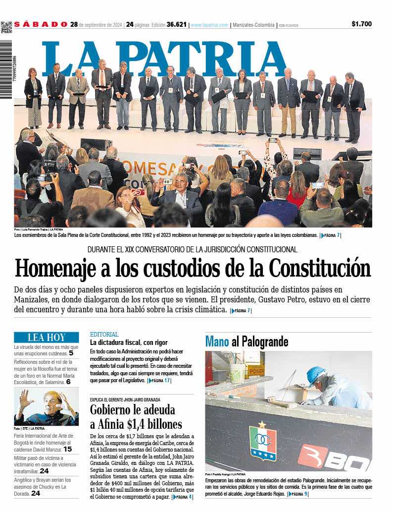 Portada 28 de septiembre del 2024