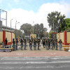 La Policía desalojó el campus universitario de la Universidad de San Marcos donde acampaban manifestantes en Lima.  La Policía desalojó el campus universitario de la Universidad de San Marcos donde acampaban manifestantes en Lima.