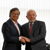 Luiz Inácio Lula da Silva durante su encuentro en Brasilia con Gustavo Petro.  Luiz Inácio Lula da Silva durante su encuentro en Brasilia con Gustavo Petro.