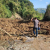 Derrumbe en la vía Salamina - Aranzazu, en el norte de Caldas.