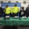 Los escoltas de Guadaña capturados y las armas incautadas.
