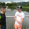 Carlos Javier Quinchará, quien representa a Caldas, y el rumano-francés Félix Duchampt, en el Lago Cameguadua, que en los Juegos Nacionales será el Centro Internacional de Aguas Abiertas. Ambos se medirán hoy en la Copa Continental.