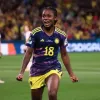  Linda Caicedo celebrando su gol ante Alemania. 