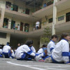 Foto del 2005 en uno de los tres patios del colegio de la Divina Providencia, en el barrio San José de Manizales. 