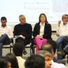 Candidatos a la Alcaldía en el foro de candidatos a la Universidad Autónoma de Manizales.