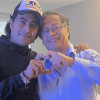 Nicolás Petro junto a su padre, Gustavo Petro, presidente de Colombia.