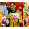 El ciclista Juan David Restrepo, la karateca María José Rave y la nadadora María Alejandra Santana, medallistas.