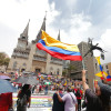 Concentración en la Plaza de Bolívar de Manizales este 1 de mayo.