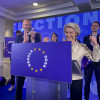 La presidenta de la Comisión Europea y candidata del Partido Popular Europeo (PPE) a repetir en el cargo, la alemana Ursula von der Leyen, celebró ayer junto al presidente de Partido Popular Europeo, Manfred Weber.