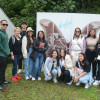 Estudiantes de la Universidad de la Costa durante su visita al mariposario del ecoparque Los Yarumos.