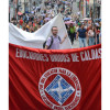 Docentes y sindicatos de Caldas se manifestaron ayer por desacuerdos con la ley estatutaria de educación. 