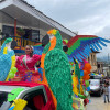 La representante de la vereda Buenavista estuvo rodeada de figuras de guacamayas. La representante de la vereda Buenavista estuvo rodeada de figuras de guacamayas.