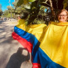 El patriotismo de los habitantes de La Dorada se hizo sentir con la bandera de Colombia durante el desfile del 20 de Julio. 