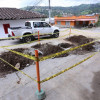 La fuga de agua en una tubería de la calle 106 con carrera 28 de La Enea