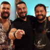 Óscar Salazar y Jorge Jiménez, fundadores de La Beautiful, acompañados de Tulio.