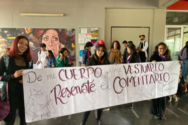 Protesta contra violencia sexual en la U. de Caldas