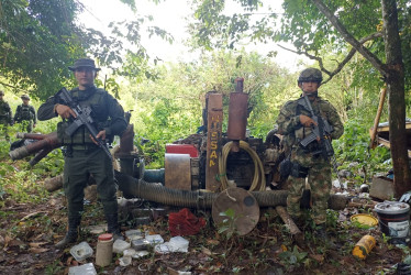 Fuerza Pública da golpe a la minería ilegal en Samaná (Caldas)