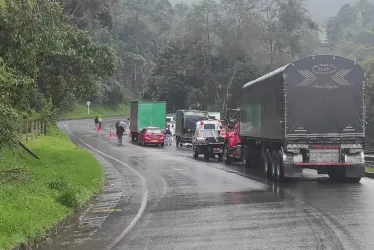  Los vehículos detenidos en el sector de Sabinas. 