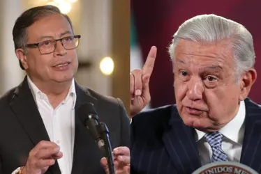 Gustavo Petro y Andrés Manuel López Obrador, presidentes de Colombia y México.