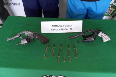 Las armas decomisadas.