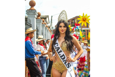 Stefanny ganó el Reinado Departamental de la Cabuya y el Paisaje Cultural Cafetero en Aranzazu, su tierra natal, en el 2022.