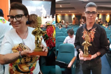 Adriana Marcela Gómez Montes y Juan José Cárdenas Gómez, ganadores del Congo de Oro 2023. 