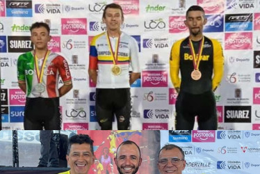 Dídier Chaparro (arriba en el centro) obtuvo medalla de oro en Medellín y José Róbinson Jaramillo (abajo en el centro) se colgó la presea de plata en Cali.