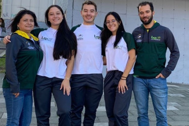 Ellos son los representantes de la Liga Caldense de Patinaje en Rionegro (Antioquia).