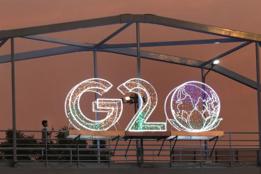 Preparativos para la G20 en Nueva Delhi, India.