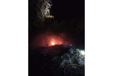 Incendio de cobertura vegetal en Marmato (Caldas)