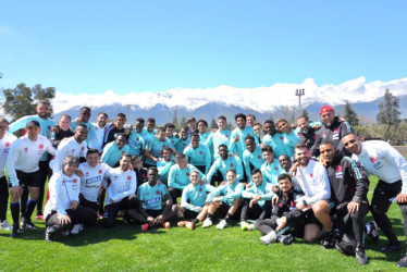 La Selección Colombia durante su entrenamiento en Chile. 