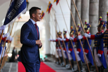 El presidente electo de Ecuador Daniel Noboa el pasado 17 de octubre durante su llegada al Palacio de Gobierno en Quito. 