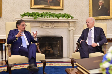 Gustavo Petro y Joe Biden.