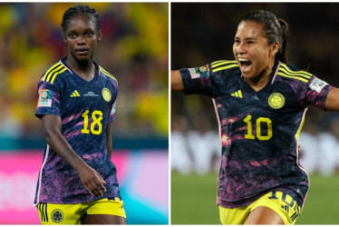 Linda Caicedo (izquierda), delantera del Real Madrid, estará ausente en los partidos amistosos de Colombia por lesión. La figura de la actual convocatoria es Leicy Santos, del Atlético de Madrid.