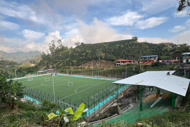 El estadio o polideportivo de Marquetalia se inauguró en marzo de este año. La Alcaldía y la Gobernación invirtieron $2.400 millones.