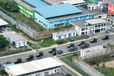 Intervención de la Penitenciaria del Litoral, tras un amotinamiento en el centro carcelario, en Guayaquil (Ecuador). 