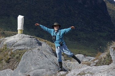 El ornitólogo manizaleño Jorge Eduardo Botero Echeverri en el 2013 en el PNN Los Nevados