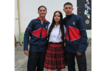 Andrés Felipe Betancur, personero; Salomé Gálvez, representante, y Juan José Londoño, contralor.