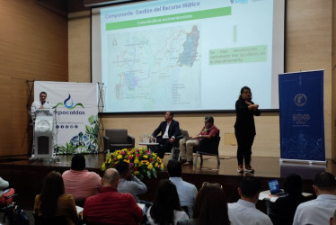 Presentación de Corpocaldas del plan de acción en sostenibilidad este martes en el Banco de la Reoública.