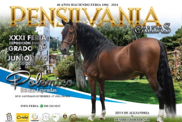 Afiche promocional de la XXXI Exposición Equina de Pensilvania.