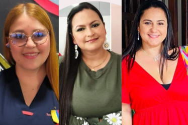 Nataly Giraldo Higuita, Sandra Milena Tobón y Martha Lucía Giraldo. 