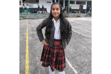 Luciana Castañeda Grajales, estudiante de la Institución Educativa Nuestra Señora del Rosario de Neira.