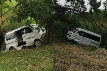 Contra un árbol chocó el colectivo de servicio público en la vía entre La Virginia (Risaralda) y Viterbo (Caldas). 