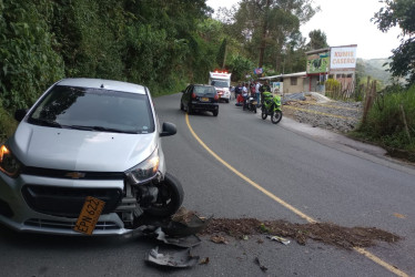 Este es el carro involucrado en el accidente. 