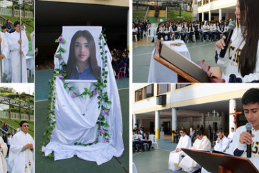 Imágenes del homenaje, cortesía del colegio.