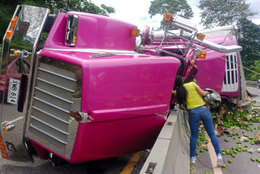 El accidente se presentó en el carril de descenso hacia Chinchiná.