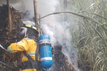 La estructura de un trapiche en Manzanares sufrió daños tras un incendio del que se desconocen las causas.