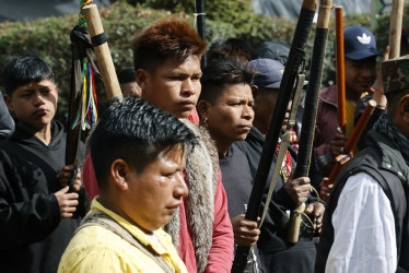 Foto | EFE | LA PATRIA  Los indigenas se alistan para abandonar la capital del país mañana en la noche.