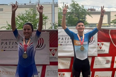 Con Silvana Gil, de Azores, y Pablo Felipe Marín, de Tornado, medallistas en Cali.