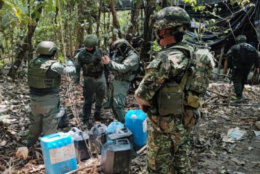 Destruyen en Putumayo, un laboratorio en el que había cerca de 800 kilos de cocaína, que pertenecía a los paramilitares 'Comandos de la Frontera'